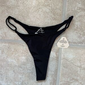 Black Bikini Bottom with Dual Straps